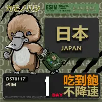 在飛比找momo購物網優惠-【鴨嘴獸 旅遊網卡】日本eSIM 單日吃到飽 高流量網卡(日