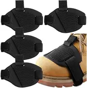 Motorcycle Motorbike shift Pad, Anti-Slip Motorbike Shoe Boot Cover Protector, Rubber Motorcycle Clutch Cover, Shoe Boot Cover Protector, Useful Gear Shifter Accessories, 4 PCS Black