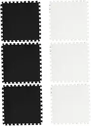 CIYODO 6Pcs Play Mats Soft Cushions for Safe Patchwork Floor Mats for Living Bedroom Playtime Activities