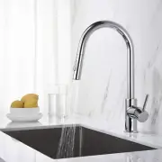 Blossom Pull-Down Sprayer Kitchen Faucet - Single Handle High-Arc Swivel Spout