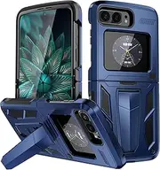 [CASESTAR] Military Armor Series Case. Designed for Motorola Razr 2022 Case - Blue (Patent Pending)