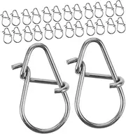 ibasenice 100pcs Lure Tools Fishing Hooks Sea Fishing Tools Bait Hooks Wire Lure Buckle Bait Keeper Stainless Steel Silver