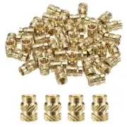 30pcs M5 Threaded Inserts Brass Heat Set Insert M5x10mm, OD 7mm Knurled Nuts