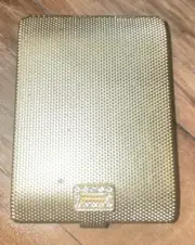 MAX FACTOR Regency Ladies Powder Compact Gold Mesh Rhinestones Art Deco Unused