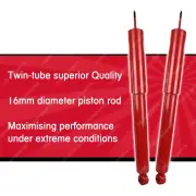2x Rear KYB SKORCHED 4'S Shock Absorbers for Isuzu MU-X UC 4JJ1TCX 3.0L
