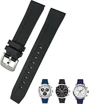 [EKSIL] Rubber Silicone Watchband 20mm 19mm 21mm 22mm for Tissot Le Locle T006 T114 PRC200 Strap Butterfly Buckle Waterproof Bracelet