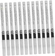 Healvian Natural Effect Eyeliner Pencils 12pcs White Highlighter Makeup Pens Waterproof and Safe for Sensitive Sk