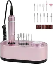 Electric Nail Drill 40000RPM, Professional Nail File 40 Adjustable Speed , Electric Nail File for Acrylic Nails Gel Nails with 12 Drill Bits, LCD Display Manicure Pedicure Kit for Manicure Salon Home
