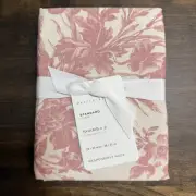 POTTERY BARN SORREL TOILE SHAM SET (2), STANDARD ~ ROSEWOOD *COLOR DISCONTINUED