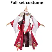 Huiyun Yae Miko Genshin Impact Cosplay Costume Wig Dress Game Genshin Yaemiko Guuji Yae Cosplay Halloween Party Costumes for Women L