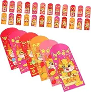 DOITOOL 30pcs Dragon Pattern Red Envelopes Lunar Year Money Packets Festive Hong Bao for Spring Festival Weddings Celebrations Adorable Design