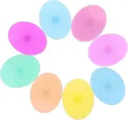 Beavorty 8Pcs Bath Brush Exfoliating Silicone Shower Brush for Gentle Scalp Cleaning Safe Lightweight for Sensitive Skin