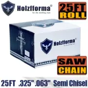 25FT Semi Chisel Saw Chain .325 Pitch .063" Gauge Compatible With Stihl Chainsaw