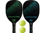 Franklin Sports Pickleball Paddle and Ball Set -Wooden Pickleball Rackets + NEW