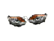 Black Headlights Pair With Amber Reflectors For Mitsubishi Triton MQ (2015-2018)