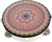 Kisangel Hand Held Tambourine Durable Wooden Percussion Instrument for Dance Performance Compact Single Row Design for Parties and Music Events Enhanced Control and Energy