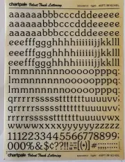 Chartpak Velvet Touch Lettering Souvenir Light 48pt/M16248L Black Rub On