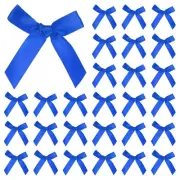 50-Pack Mini Craft Ribbon Bow 1.6x1.6 Inch for Craft DIY[Dark Blue]