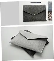 KALLORY Felt Expanding File Folders Portable Document Holder A4 Size Dark Grey Light Grey