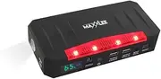 1000A Car 12V Vehicle Portable Emergency Jump Starter & Battery Charger 36000mAh Support 8L Petrol & 6L Diesel Cars 2x USB Port, LED Light, Flashlight, Power Bank Fuse Protection, Anti-Reverse Plug Elinz
