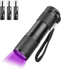 LED Blacklight UV Flashlight, Portable 9LED 395nm Black Light Ultraviolet Lamp