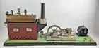 Bing large steam engine system L: 77 cm trade fair model ancient original...