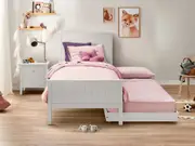 Durham Full Panel Bed Frame With Trundle - King Single / White