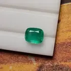 Natural Emerald Cushion 1.36 Cts Luster Vibrancy Green Untreated Zambian Emerald