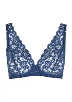 Hanro Moments Lace Soft-cup bra - Navy 34C