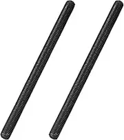 uxcell 5/8" x 9.9" Fully All Threaded Rod, 2Pcs B7 Alloy Steel Long Threaded Screw Right Hand Threads Fully Studding Rod Bar for Furniture Mounting Assembly Fastening, Black