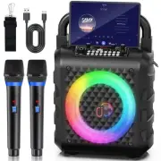 Karaoke Machine with Upgraded 6.5" Subwoofer, Portable Bluetooth 5.3 Karaoke ...
