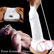 Penis-Sheath-Extender Enlarger Enhancer-Male-Penis Girth Bigger Reusable Condoms