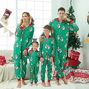 [NC] Parent-Child Suit Christmas one-Piece Pajamas Spring and Autumn Parent-Child Pajamas Homewear
