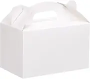 Moretoes 48 Pack Treat Boxes Gable Boxes Party Favor Boxes Paper White Gift Boxes for Birthday Party Shower 6 x 3.5 x 3.5 inches