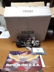 FRANKLIN MINT HARLEY HAVIDSON HERITAGE SOFTAIL CLASSIC DIE CAST NIB 1/10 SCALE