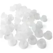 1000 X **BULK BUY** CLEAR MEDIUM 13MM "FLAT BASE" TATTOO INK CAPS CUPS