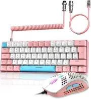 60% Mechanical Gaming USB Keyboard Mouse Combo Wired RGB Backlit for PC Laptop