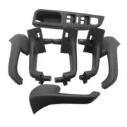 7pcs Black Interior Handle Door Grab Window Switch Bezel Cover For Golf 5 -mk5 Inner Armrest 1k0 86 Kb Yalo