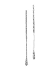 Bloomingdale's Fine Collection Diamond Micro Pave Diamond Linear Drop Earrings in 14K White Gold, 0.67 ct. t. w.