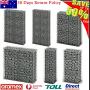 Garden Gabion Cage Basket with Lid Wall Barrier Outdoor Landscape Galvanize Wire