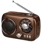 Portable Radio AM FM SW, Bluetooth Speaker Retro Radio, Support USB/TF Card,B...