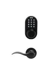 Electronic Touchpad Entry Keyless Deadbolt and Passage Lever Combo, Black
