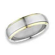 Spinner High Polish Gold Plated Wedding Ring Stainless Steel Band Sizes 6-12