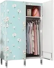 Portable Wardrobe Wardrobe,Portable Canvas Wardrobe Shelves,Clothes Closet Storage Organizer Open Door Fabric Wardrobe with Hanging Rail Clothes Rack