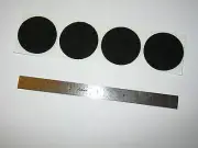 8 FELT DISC 1 1/2 IN (38mm)DIA 1/16" (1.5mm) HIGH BLACK DOT PAD CIRCLE POD FEET