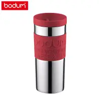 在飛比找博客來優惠-【Bodum】雙層不鏽鋼平口隨行杯350cc紅色