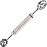 Fruit Scooper and Baller - Double-Headed Watermelon Baller Scoop - Stainless Steel Spoon for Cantaloupe Ice Cream Sorbet Dessert Ball