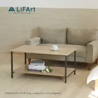 在飛比找momo購物網優惠-【LiFArt】工業風雙層茶几桌(工作桌)