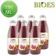 【BIOES 囍瑞】100%純天然石榴原汁750ml*6