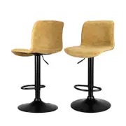 Adjustable 2X Artiss Bar Stools Brown